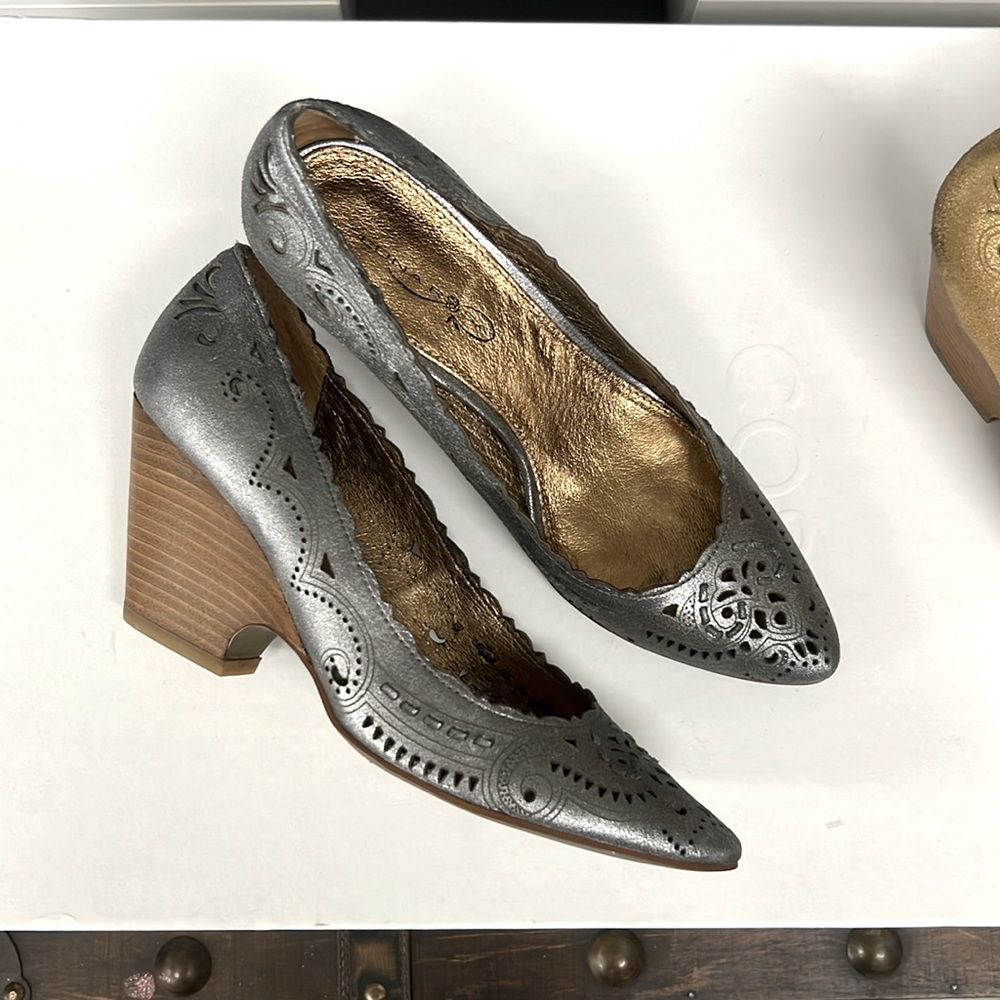 New Anthropologie Luna Rosa wedge sz 6